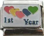 Italian Charms - Fits Nomination - Enamel - 1st YEAR